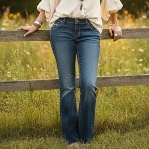 Silver Jeans Co AIKO Bootcut Distressed Y2K Western Contrast Thick Stitch Cowboy